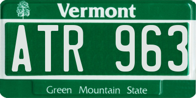 VT license plate ATR963