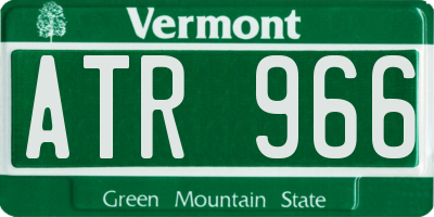 VT license plate ATR966