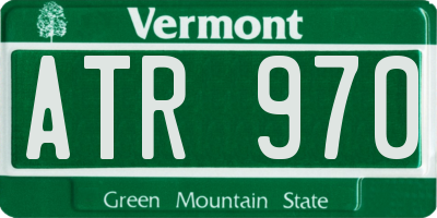 VT license plate ATR970
