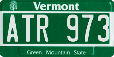VT license plate ATR973