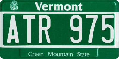 VT license plate ATR975