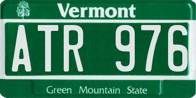 VT license plate ATR976