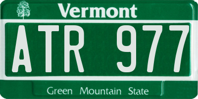 VT license plate ATR977