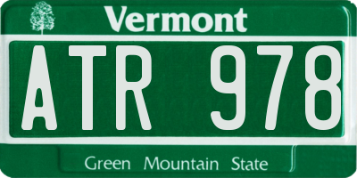 VT license plate ATR978