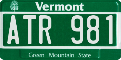 VT license plate ATR981