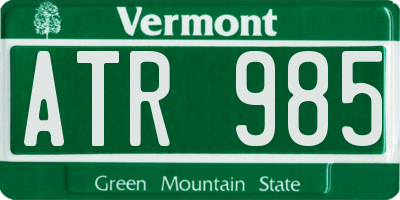VT license plate ATR985