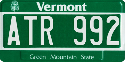 VT license plate ATR992