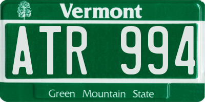 VT license plate ATR994
