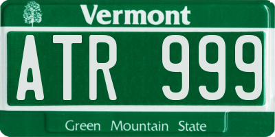 VT license plate ATR999