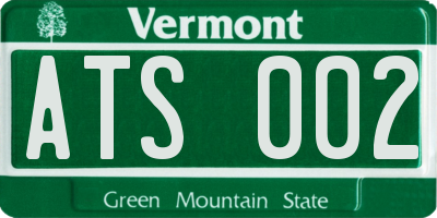 VT license plate ATS002