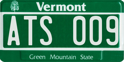 VT license plate ATS009