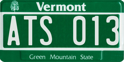VT license plate ATS013