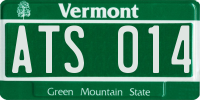 VT license plate ATS014