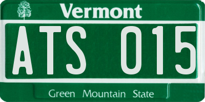 VT license plate ATS015