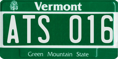 VT license plate ATS016
