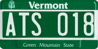 VT license plate ATS018