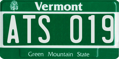 VT license plate ATS019