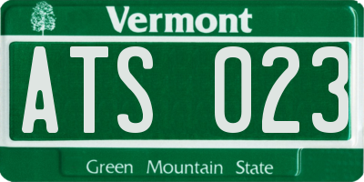 VT license plate ATS023