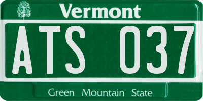 VT license plate ATS037