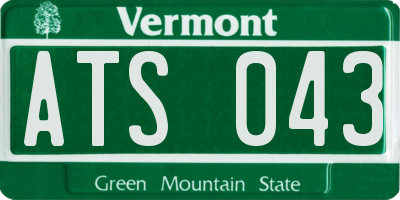 VT license plate ATS043