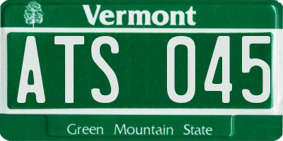 VT license plate ATS045