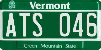 VT license plate ATS046