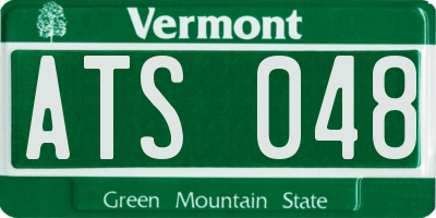 VT license plate ATS048