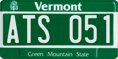 VT license plate ATS051