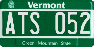 VT license plate ATS052