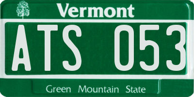 VT license plate ATS053