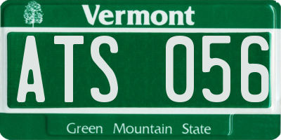 VT license plate ATS056
