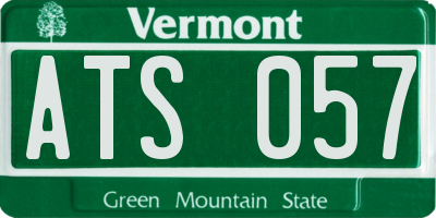 VT license plate ATS057