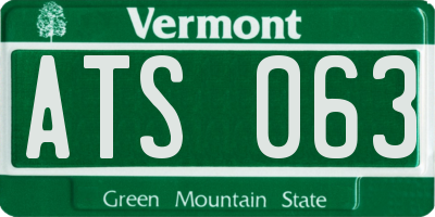 VT license plate ATS063