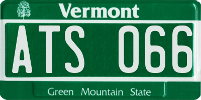 VT license plate ATS066