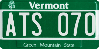 VT license plate ATS070