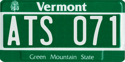 VT license plate ATS071