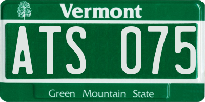 VT license plate ATS075