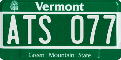 VT license plate ATS077