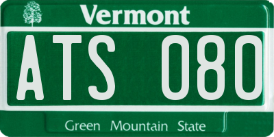 VT license plate ATS080