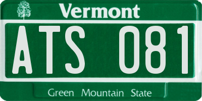 VT license plate ATS081