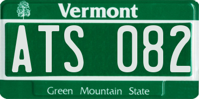VT license plate ATS082