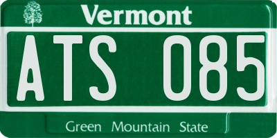 VT license plate ATS085