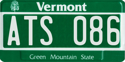 VT license plate ATS086