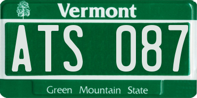 VT license plate ATS087