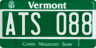 VT license plate ATS088
