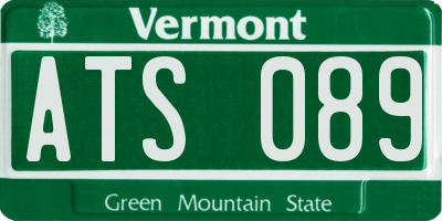 VT license plate ATS089