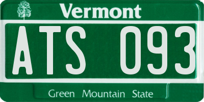 VT license plate ATS093