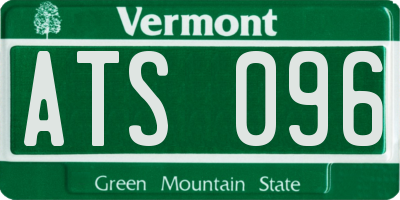 VT license plate ATS096