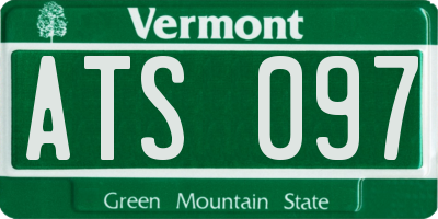 VT license plate ATS097