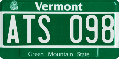 VT license plate ATS098
